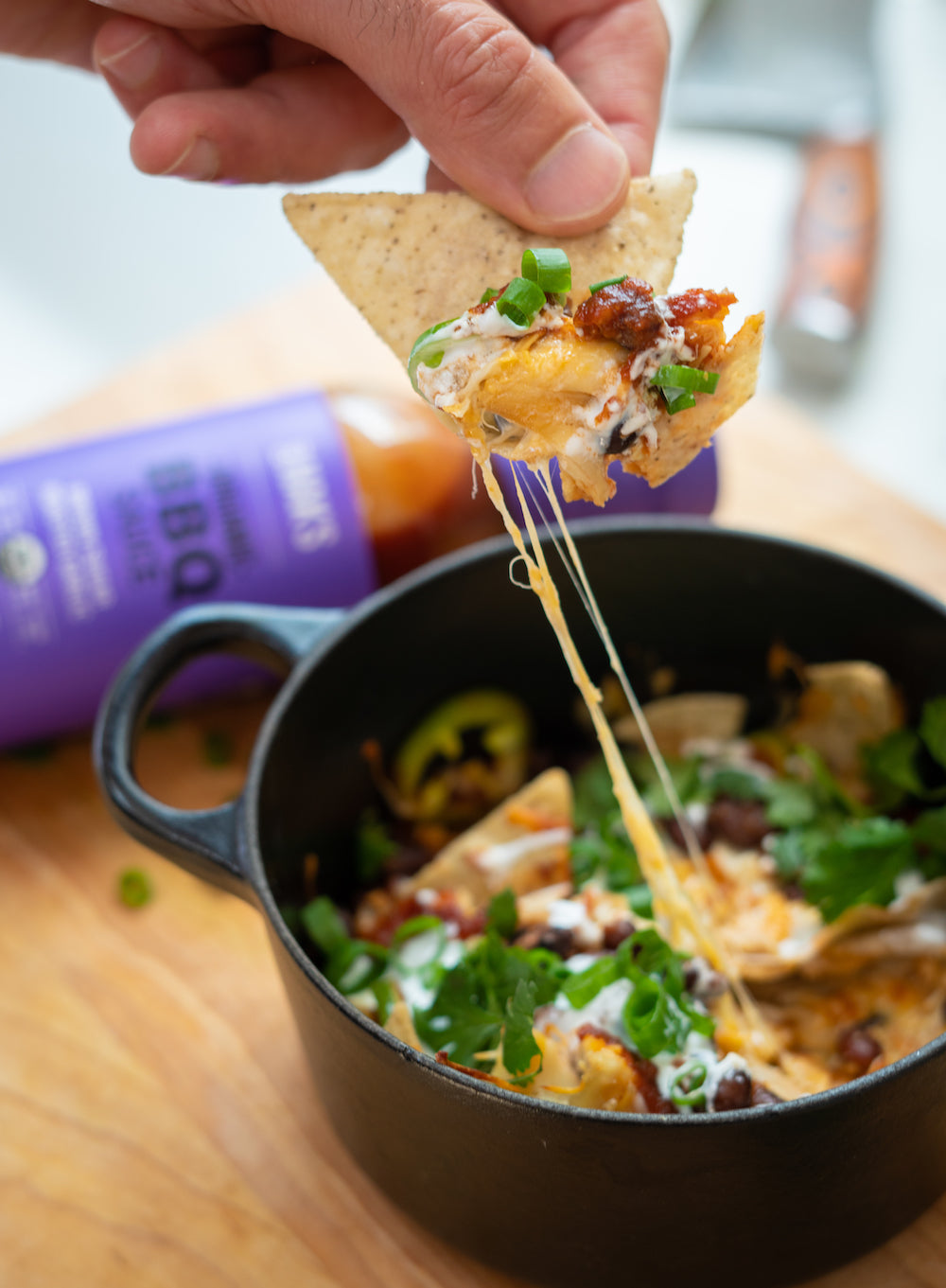 Brown Sugar Roasted Garlic Chicken Nachos