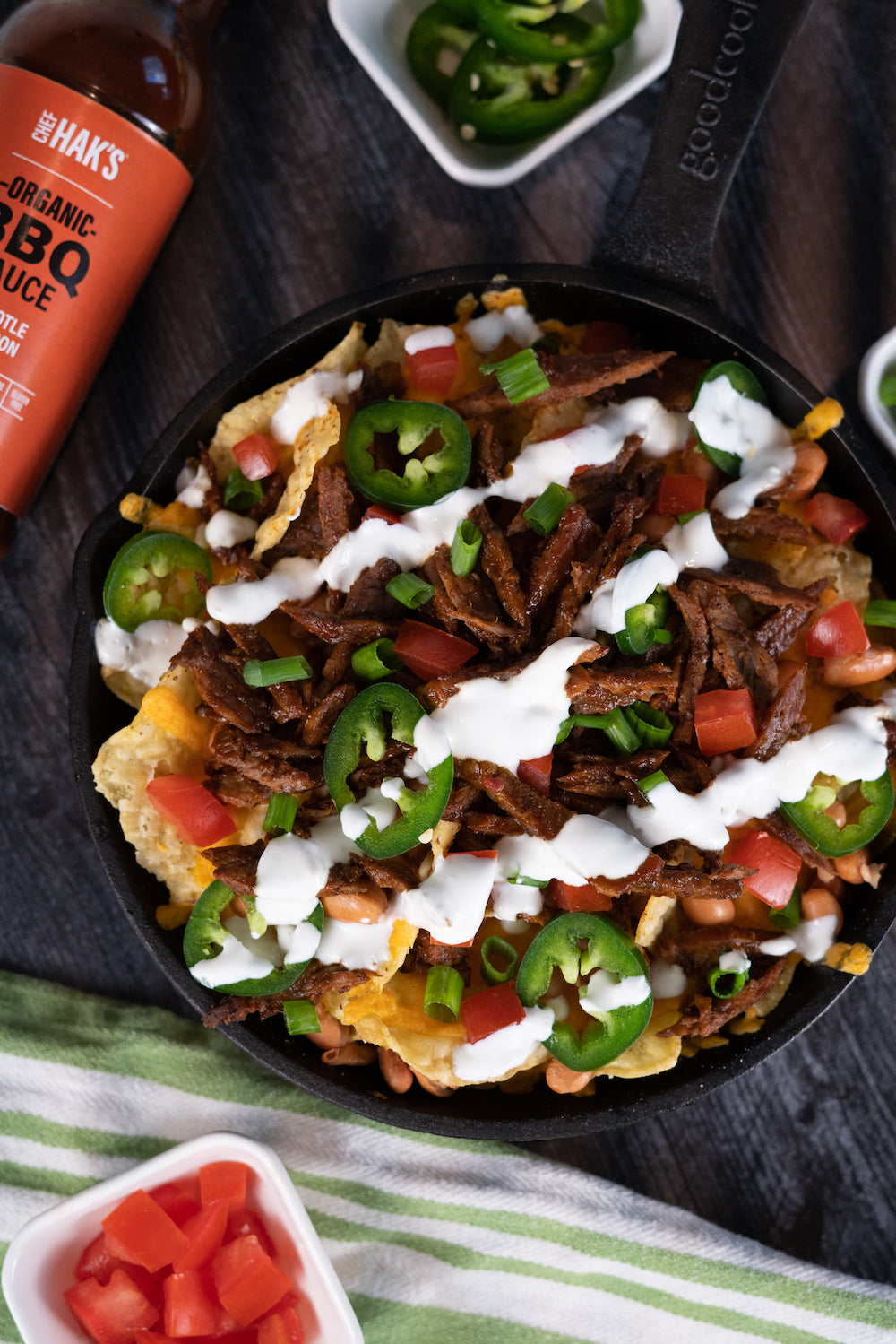 Chipotle Bourbon BBQ Brisket Nachos