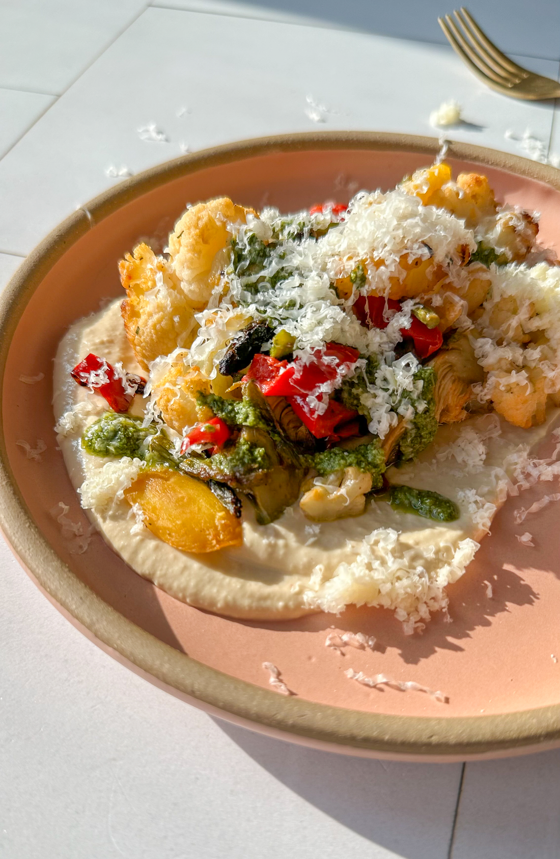 Roasted Veggies With Hummus