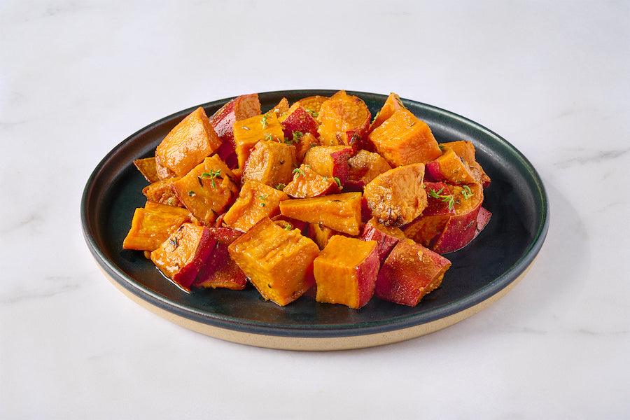 Roasted Sweet Potatoes with Brown Butter Honey and Thyme