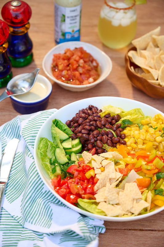 Taco Salad with Avocado Lime Dressing
