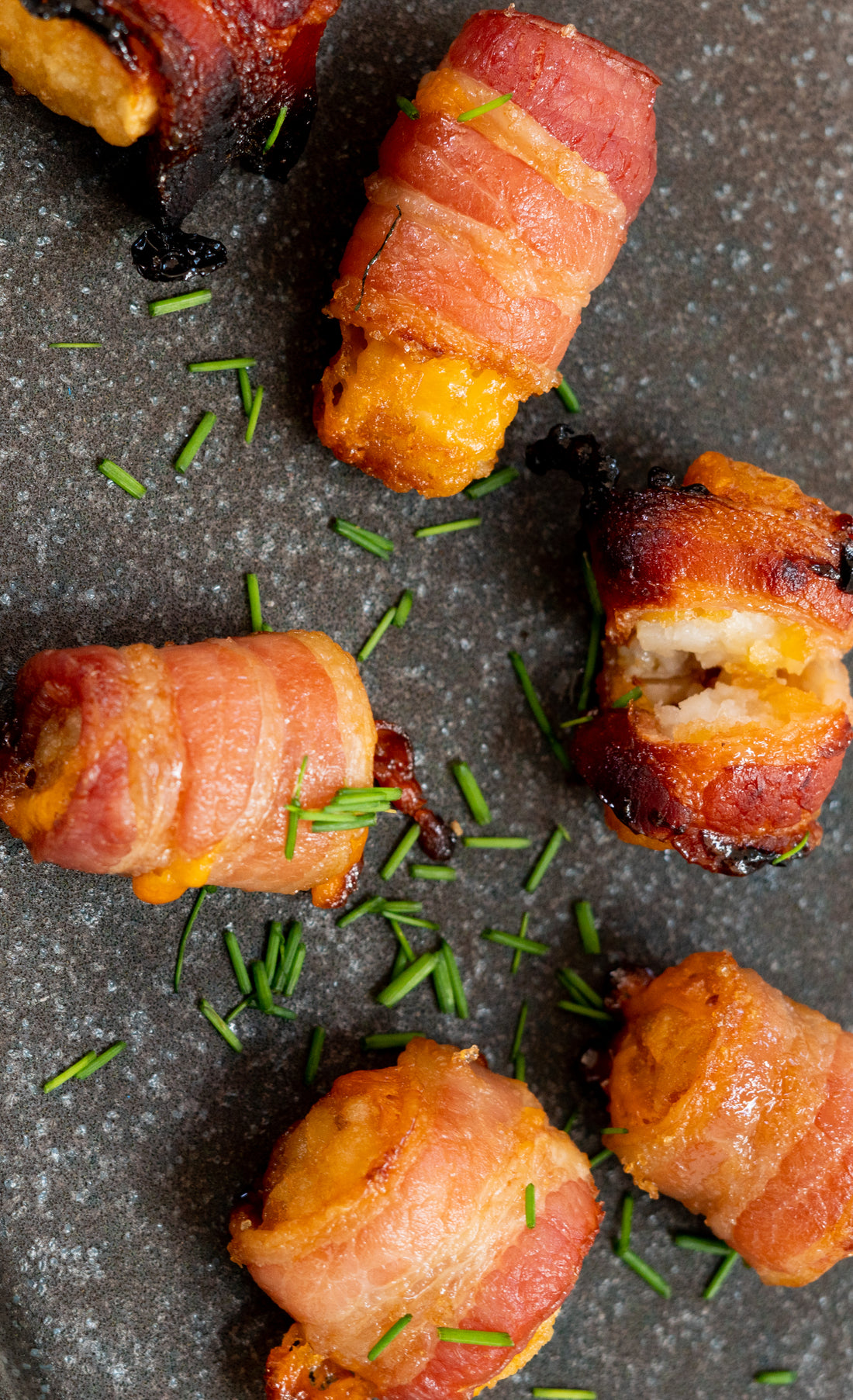 Bacon Wrapped Cheesy Tater Tots