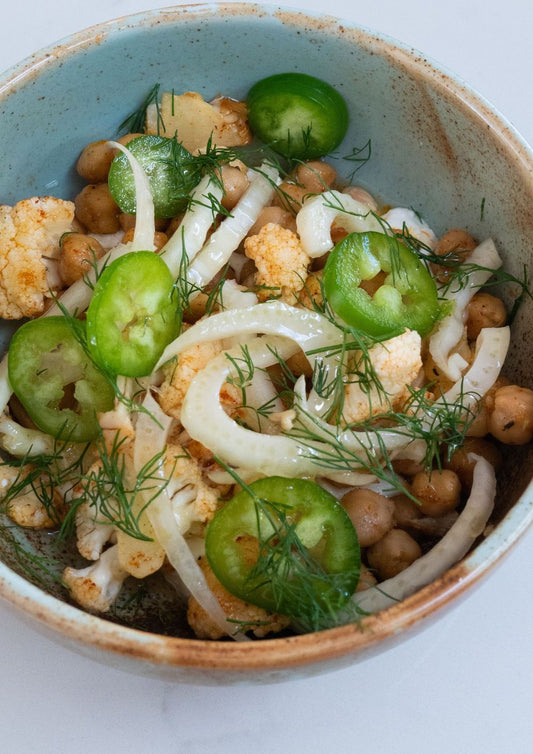 Warm Chickpea Yogurt Bowl