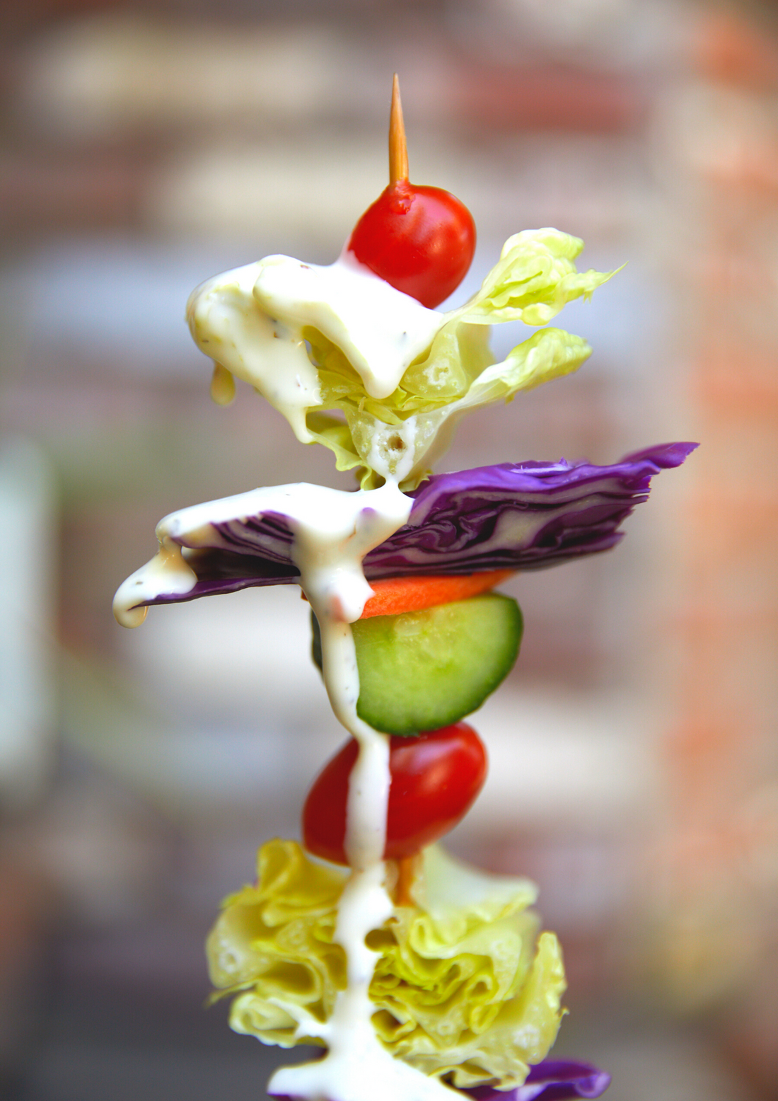 Classic House Salad Skewers