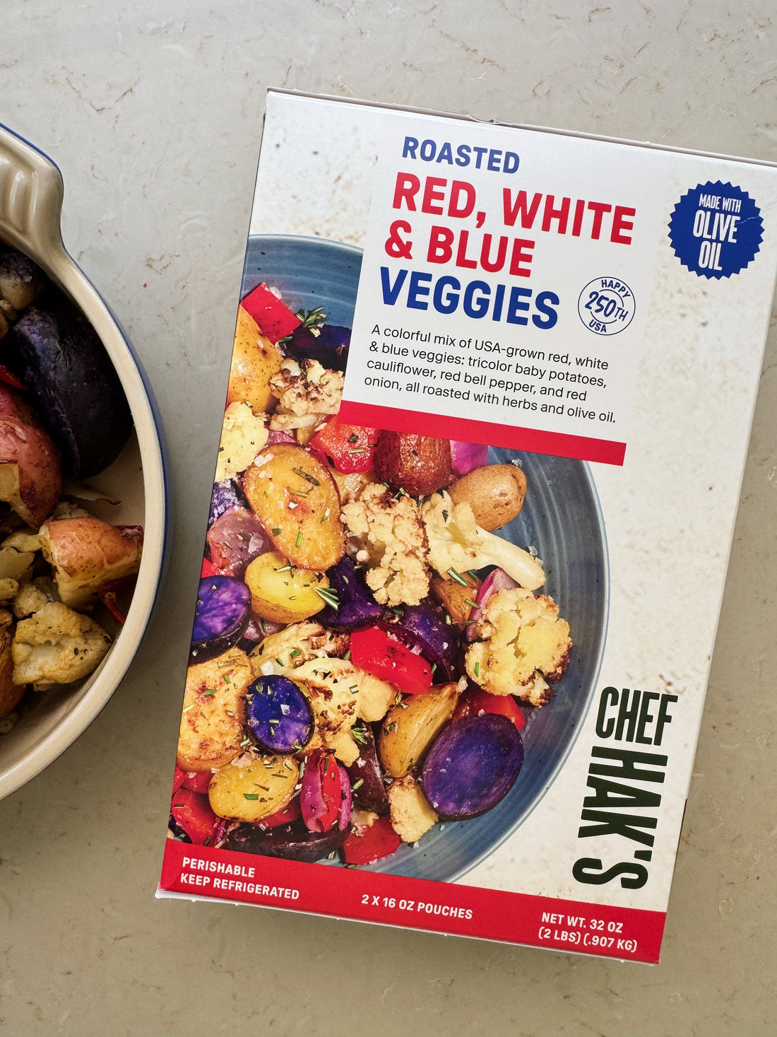 Roasted Red, White &amp; Blue Veggie Breakfast Hash