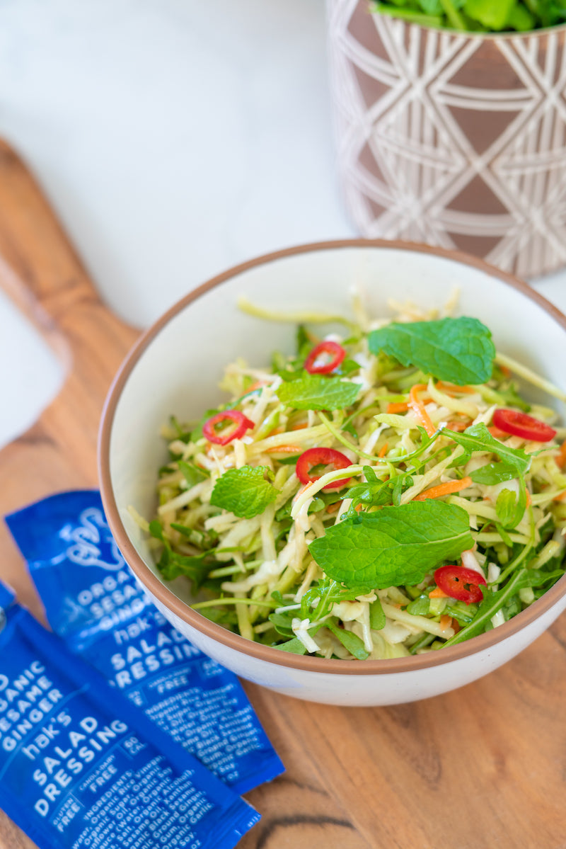 Sesame Ginger Salad with Fresno Chilies