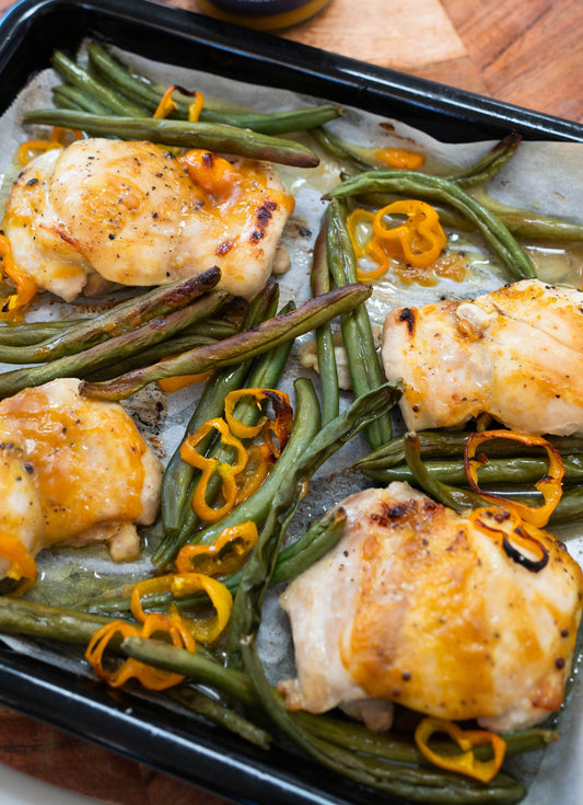 Sheet Pan Everything Sauce Chicken