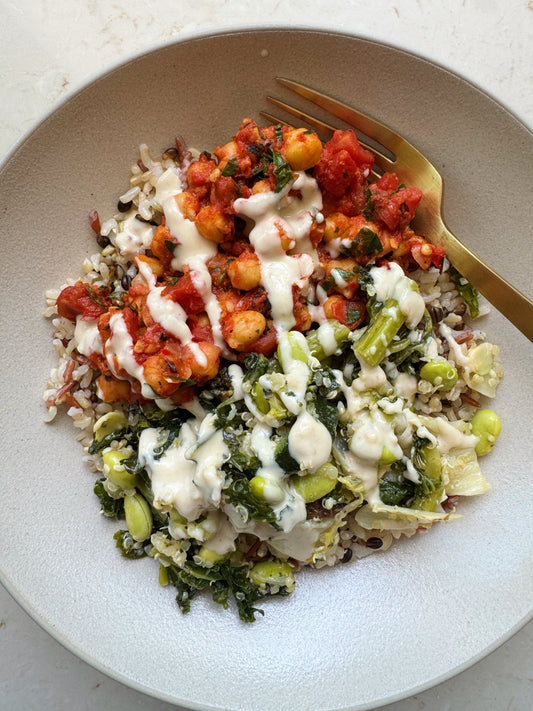Harissa Chickpea Bowls