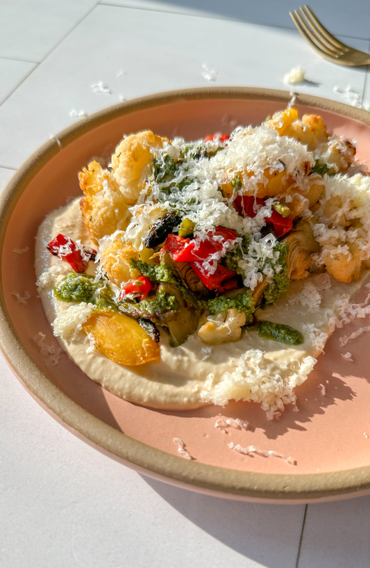 Roasted Veggies With Hummus