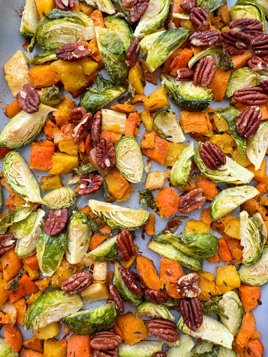 Maple roasted root veggies