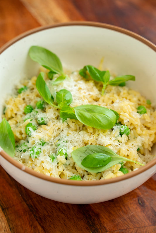 Creamy Lemon Orzo with Spring Peas