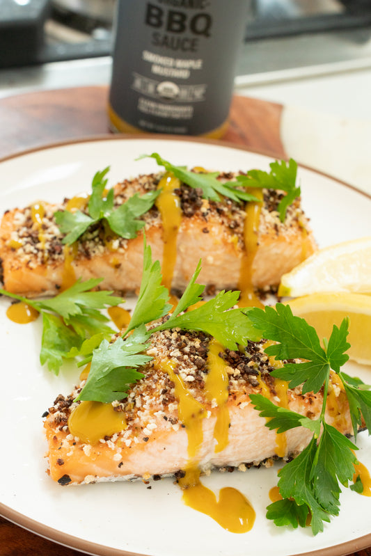 Crispy Salmon with Everything Sauce