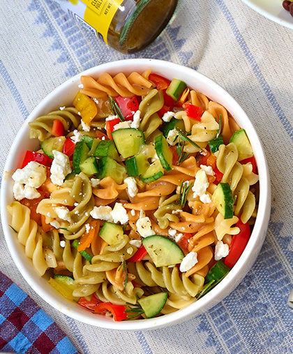 Simple Olive Oil Lemon Pasta Salad