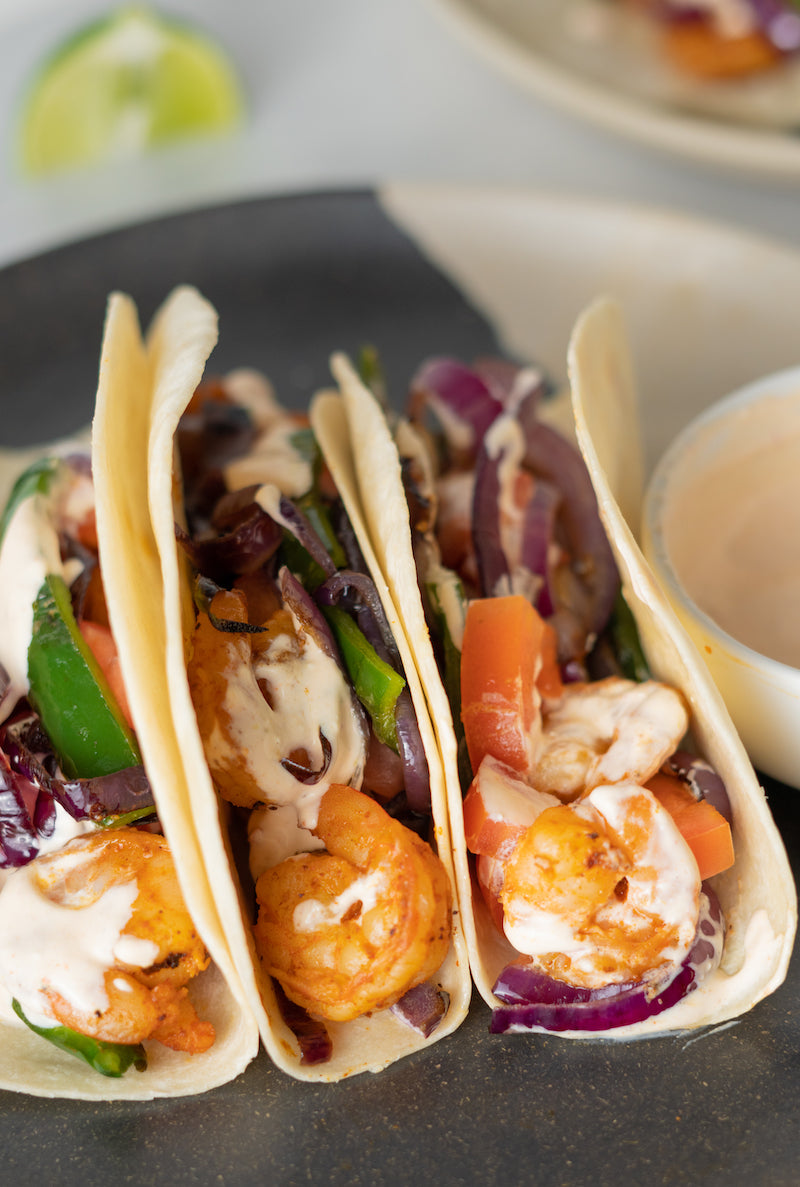 Buffalo Shrimp Tacos